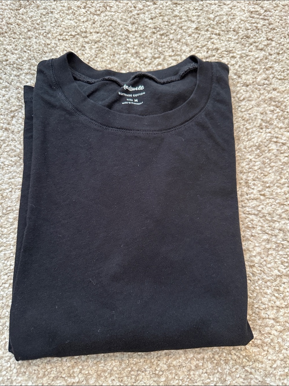 Madewell softfade cottonBlack Crew Neck Tee